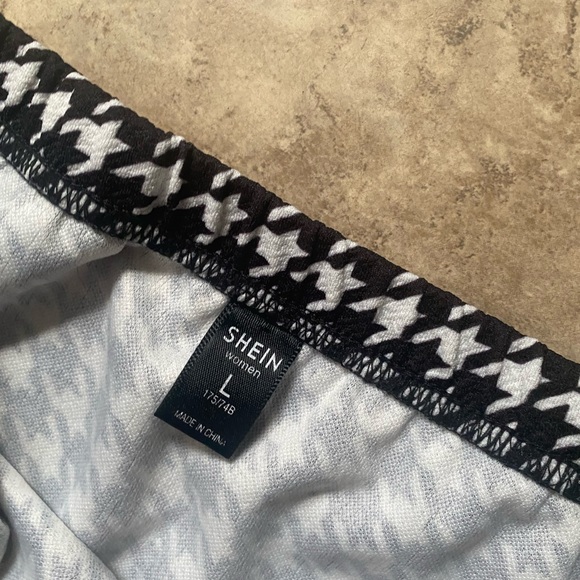 SHEIN Privé Houndstooth Print Waist Skirt - Picture 4 of 4